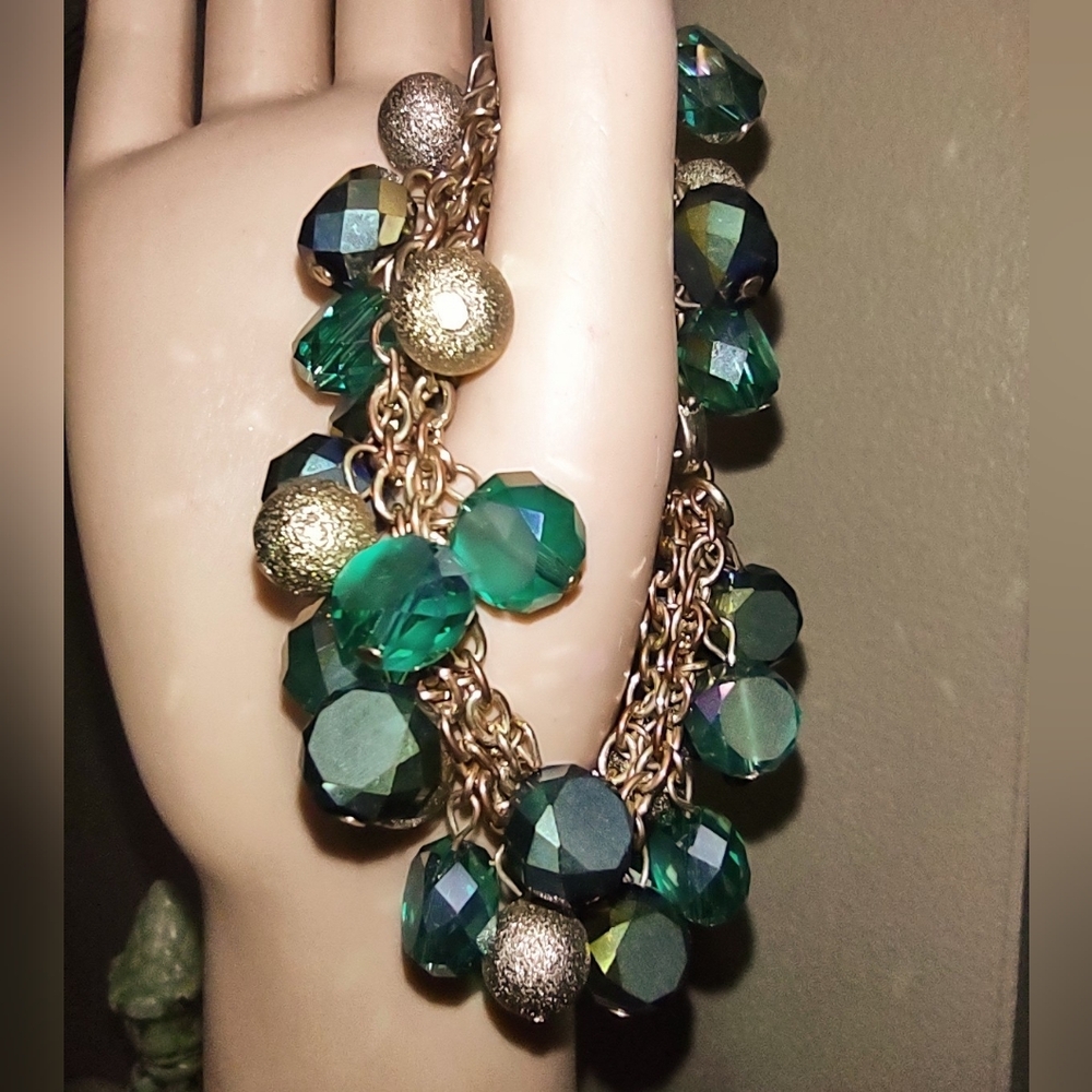 Green Beads Cha-cha Bracelet